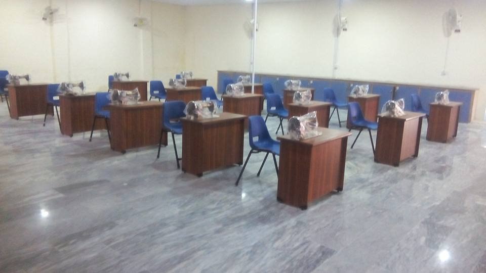 Workstations in Chambeli’s vocational training center
